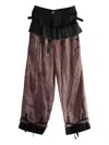 Communs Floral Trousers In Black