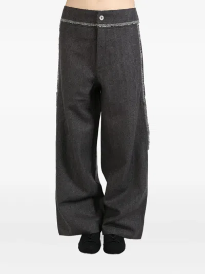 Communs Frayed Wide-leg Trousers