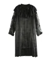 Communs Lace Ruffled Coat In Black