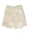 Communs Patchwork Shorts In Nude