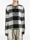 Communs Plaid-patterned Long-sleeve Top