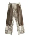 Communs Patterned Panelled Trousers In Multi