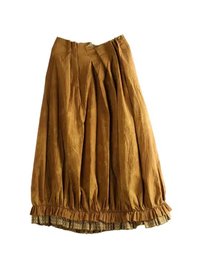 Communs Ruffled Skirt In Brown
