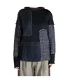 Communs Patchwork Long-sleeve Top In Black