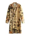 Communs Double-breasted Scalloped Coat In Brown