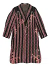 Communs Striped Coat In Black