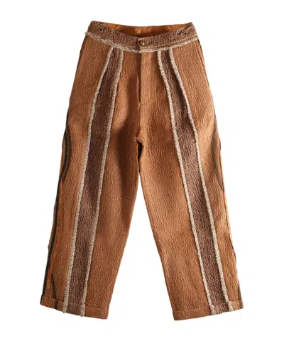 Communs Striped Pants In Brown
