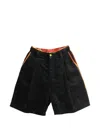 Communs Velour Shorts In Black