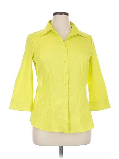Pre-owned Como 3/4 Sleeve Blouse In Yellow