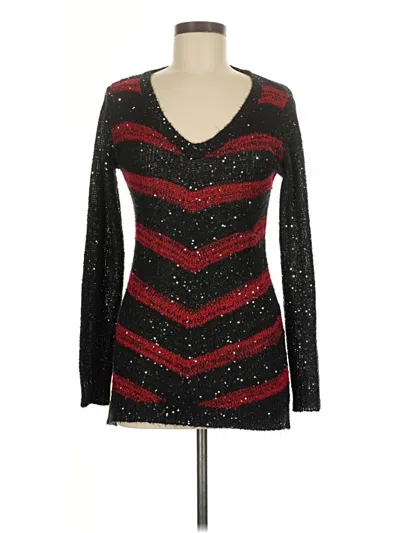 Pre-owned Como Black Long Sleeve Top Black Sweetheart Neckline Tops