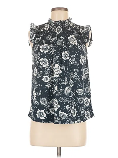 Pre-owned Como Black Sleeveless Blouse In Black