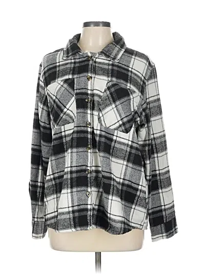 Pre-owned Como Blu Long Sleeve Button Down Shirt In Gray