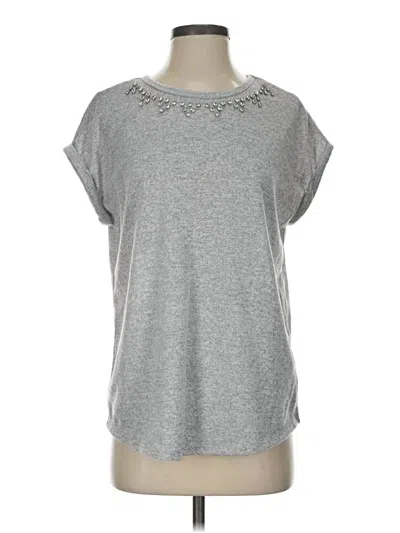 Pre-owned Como Blu Poncho In Gray