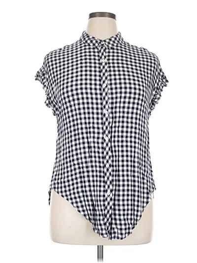 Pre-owned Como Blu Short Sleeve Blouse In Blue