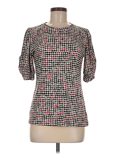 Pre-owned Como Blu Short Sleeve Blouse In Silver