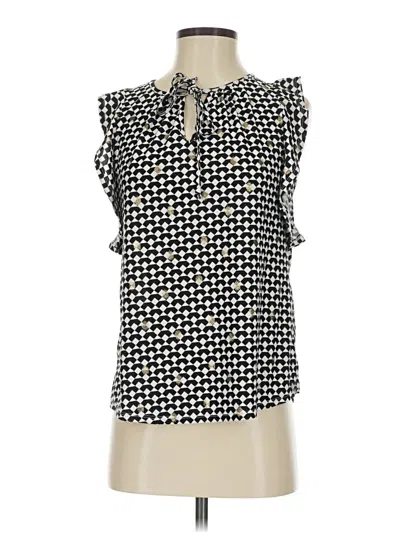 Pre-owned Como Blu Sleeveless Blouse In Black