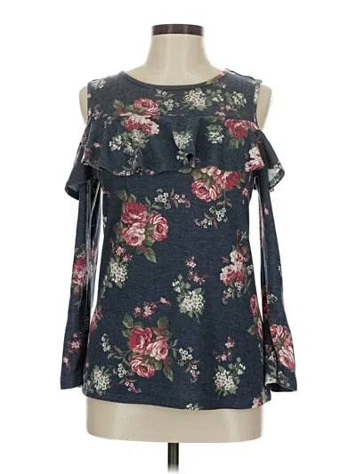 Pre-owned Como Blu Sleeveless Blouse In Blue