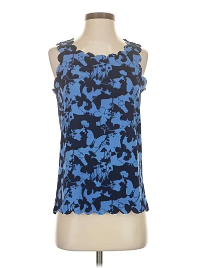 Pre-owned Como Blu Sleeveless Blouse In Blue