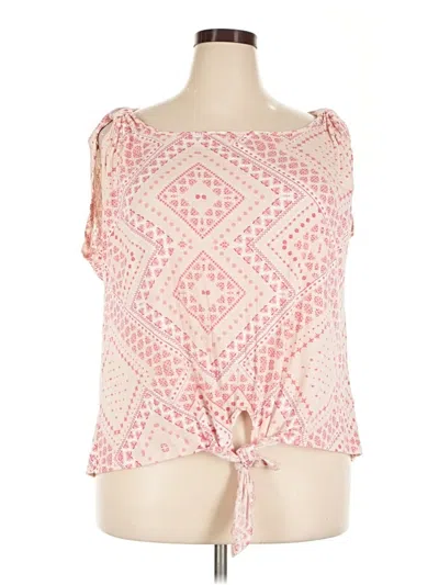 Pre-owned Como Blu Sleeveless Blouse In Pink