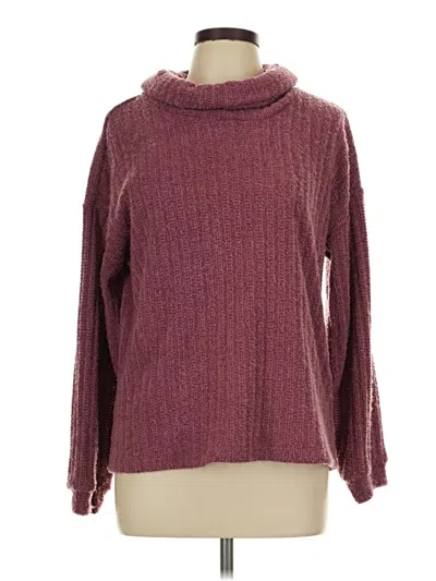 Pre-owned Como Blu Turtleneck Sweater In Burgundy