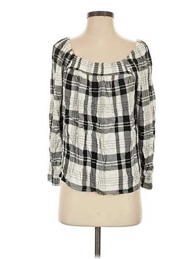 Pre-owned Como Vintage 3/4 Sleeve Blouse In Silver