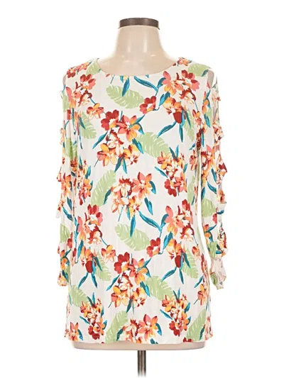 Pre-owned Como Vintage 3/4 Sleeve T-shirt In White