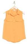 Como Vintage Airflow Safari Button-up Shirt In Tangerine