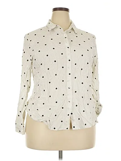Como Vintage Long Sleeve Blouse In Ivory