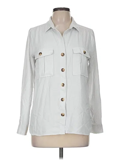 Pre-owned Como Vintage Long Sleeve Blouse In Ivory
