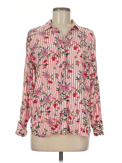 Pre-owned Como Vintage Long Sleeve Blouse In Pink