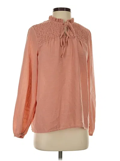 Pre-owned Como Vintage Long Sleeve Blouse In Pink
