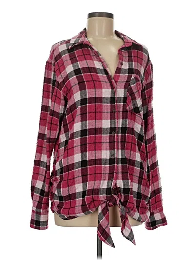 Pre-owned Como Vintage Long Sleeve Blouse In Pink