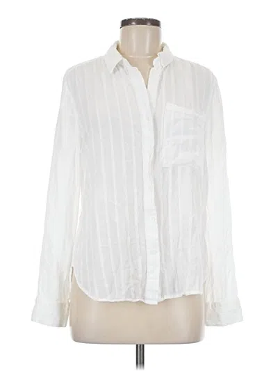 Pre-owned Como Vintage Long Sleeve Blouse In White
