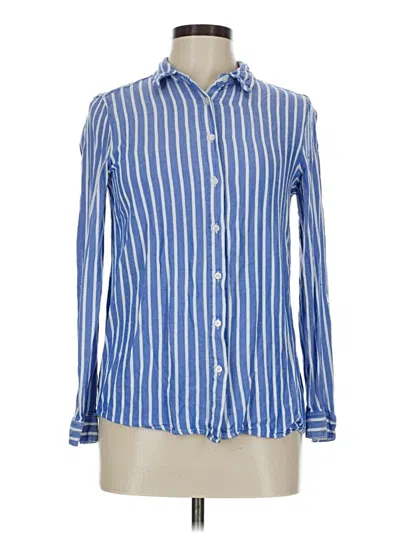 Pre-owned Como Vintage Long Sleeve Button Down Shirt In Blue