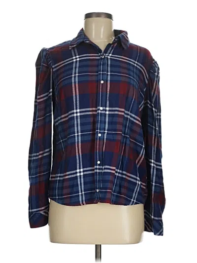 Pre-owned Como Vintage Long Sleeve Button Down Shirt In Blue