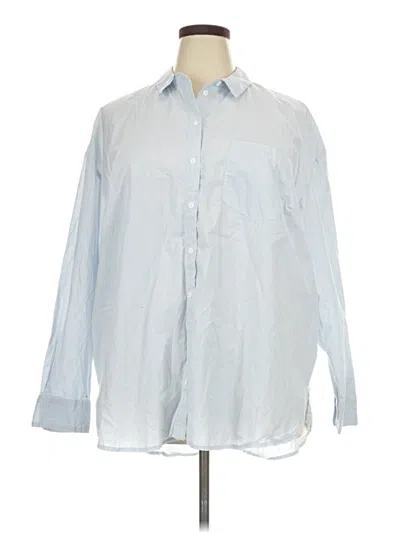 Pre-owned Como Vintage Long Sleeve Button Down Shirt In Blue
