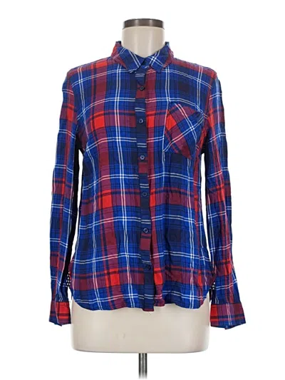 Pre-owned Como Vintage Long Sleeve Button Down Shirt In Blue
