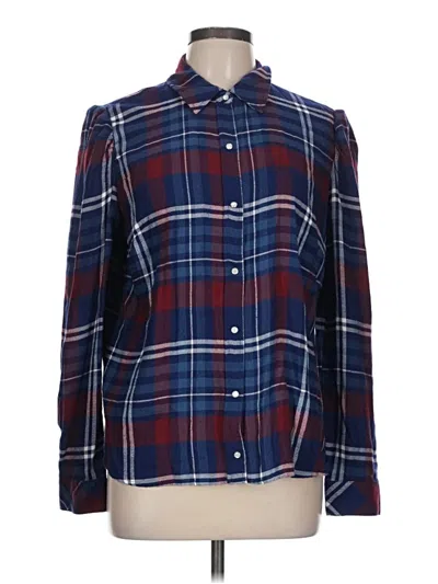 Pre-owned Como Vintage Long Sleeve Button Down Shirt In Blue