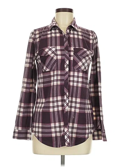 Pre-owned Como Vintage Long Sleeve Button Down Shirt In Burgundy