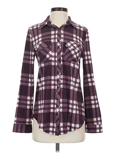 Pre-owned Como Vintage Long Sleeve Button Down Shirt In Burgundy