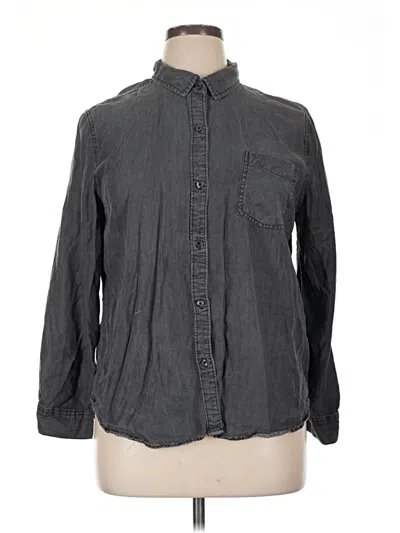 Pre-owned Como Vintage Long Sleeve Button Down Shirt In Gray