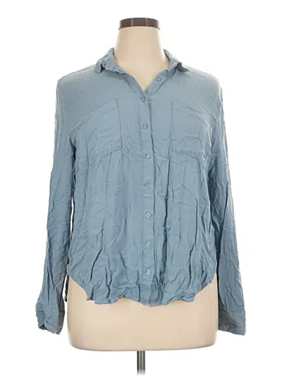 Pre-owned Como Vintage Long Sleeve Polo Shirt In Blue