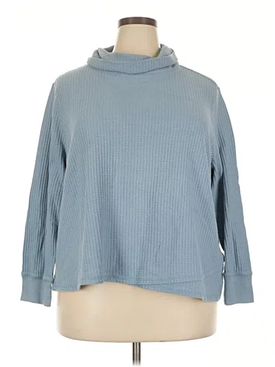 Pre-owned Como Vintage Long Sleeve Turtleneck In Blue