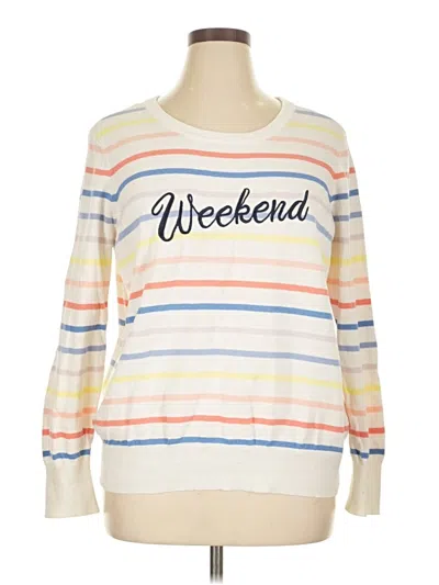 Pre-owned Como Vintage Pullover Sweater In White