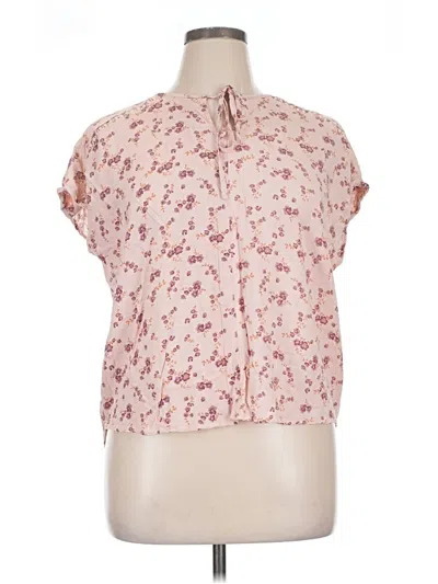 Pre-owned Como Vintage Short Sleeve Blouse In Pink