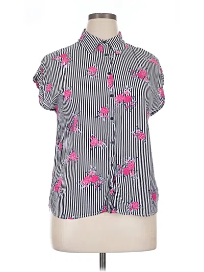Pre-owned Como Vintage Short Sleeve Blouse In Pink