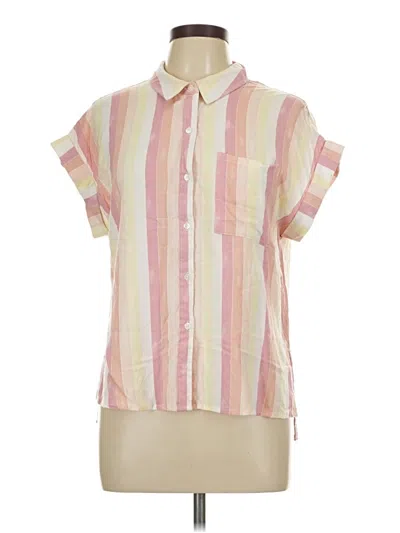 Pre-owned Como Vintage Short Sleeve Blouse In Pink