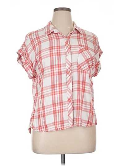 Pre-owned Como Vintage Short Sleeve Button Down Shirt In Red