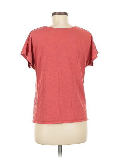 Pre-owned Como Vintage Short Sleeve Top Red Scoop Neck Tops