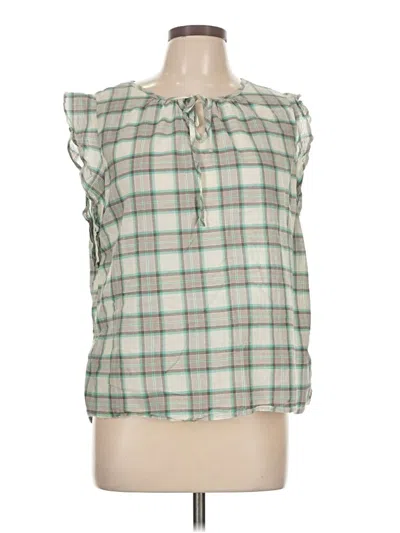 Pre-owned Como Vintage Sleeveless Blouse In Green